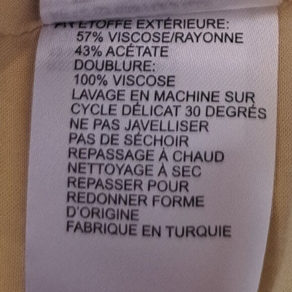 REISS Orla Butter Yellow Halter Midi Dress Crossover Neck Keyhole US Size 8 - Picture 11 of 16